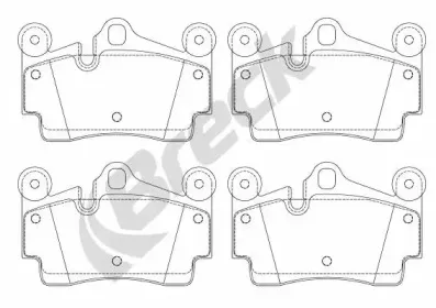 Комплект тормозных колодок, дисковый тормоз BRECK купить